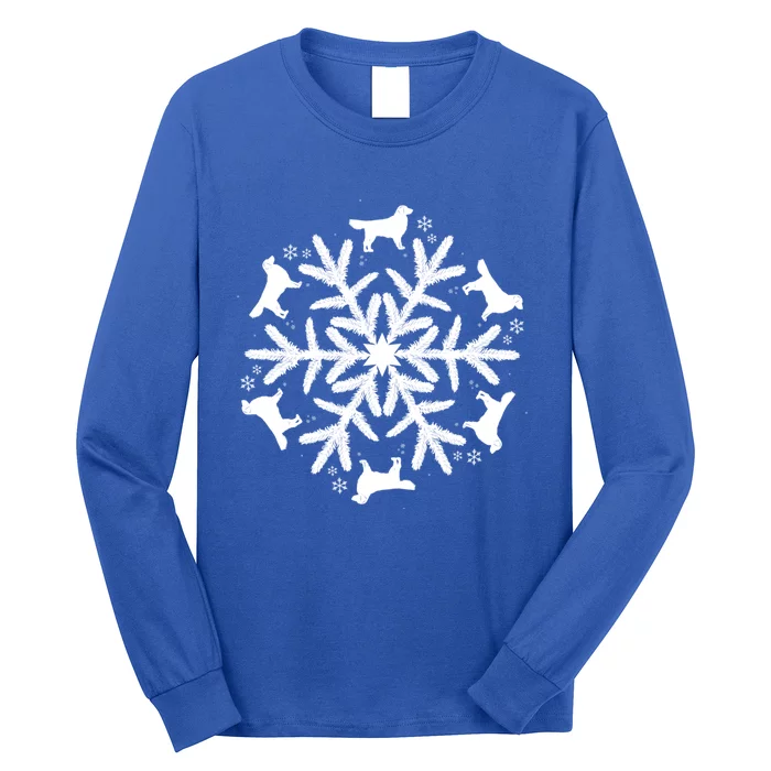 Christmas Golden Retriever Gift Snowflake Golden Retriever Gift Long Sleeve Shirt