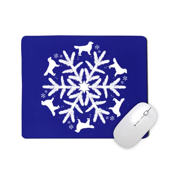 Christmas Golden Retriever Gift Snowflake Golden Retriever Gift Mousepad