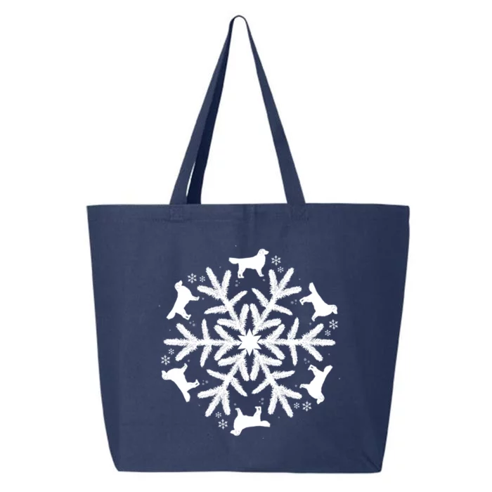 Christmas Golden Retriever Gift Snowflake Golden Retriever Gift 25L Jumbo Tote