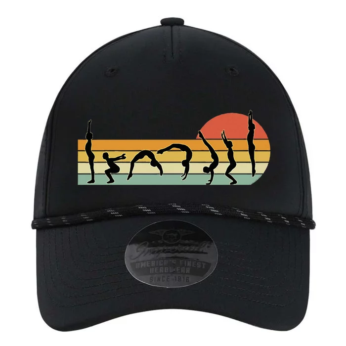 Cool Gymnasts Retro Sunset Gymnastics Performance The Dyno Cap