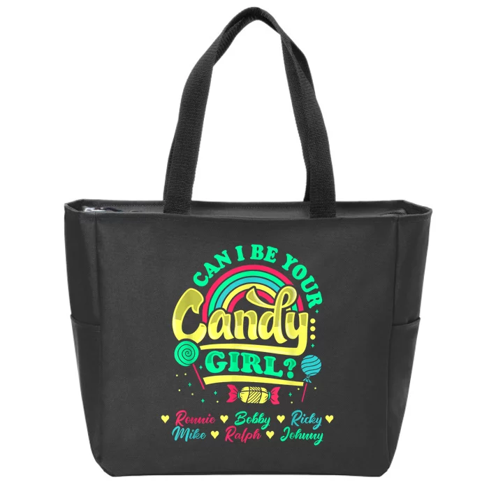 Candy Gir'l Ronnie Bobby Ricky Mike Ralph Johnny Zip Tote Bag