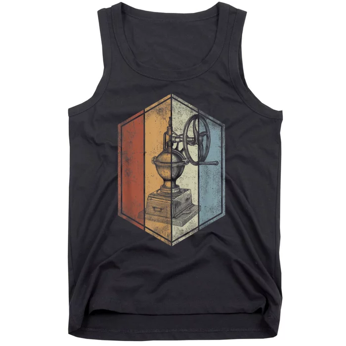 Coffee Grinder Retro Vintage Style Coffee Lover Tank Top