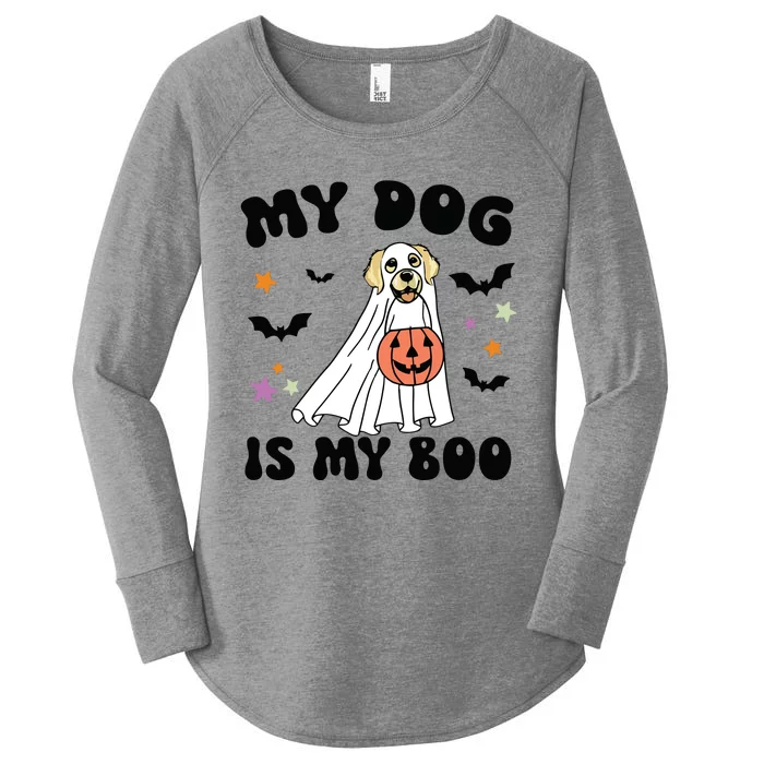 Cream Golden Retriever Is My Boo Dog Lover Halloween Costume Long Sleeve Women's Perfect Tri Tunic Long Sleeve Shirt