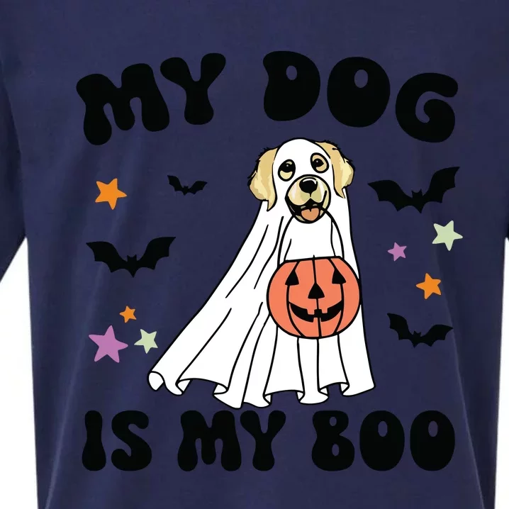 Cream Golden Retriever Is My Boo Dog Lover Halloween Costume Long Sleeve Sueded Cloud Jersey T-Shirt