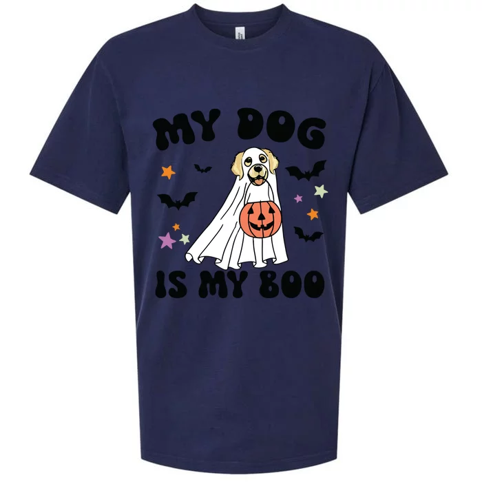 Cream Golden Retriever Is My Boo Dog Lover Halloween Costume Long Sleeve Sueded Cloud Jersey T-Shirt