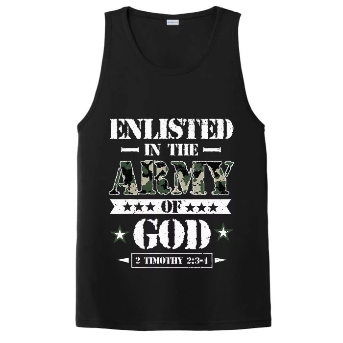 Christian gifts religious bible verse scriptures God's Army Performance Tank