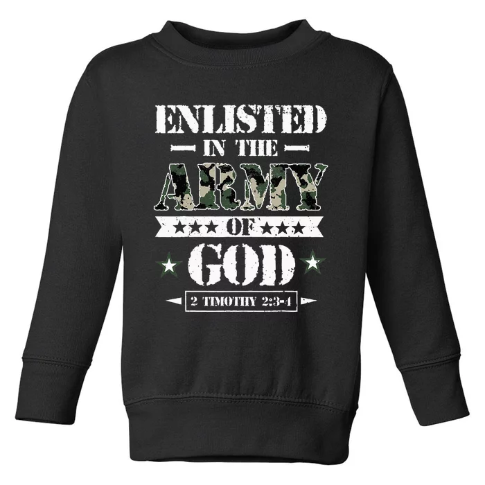 Christian gifts religious bible verse scriptures God's Army Toddler Sweatshirt