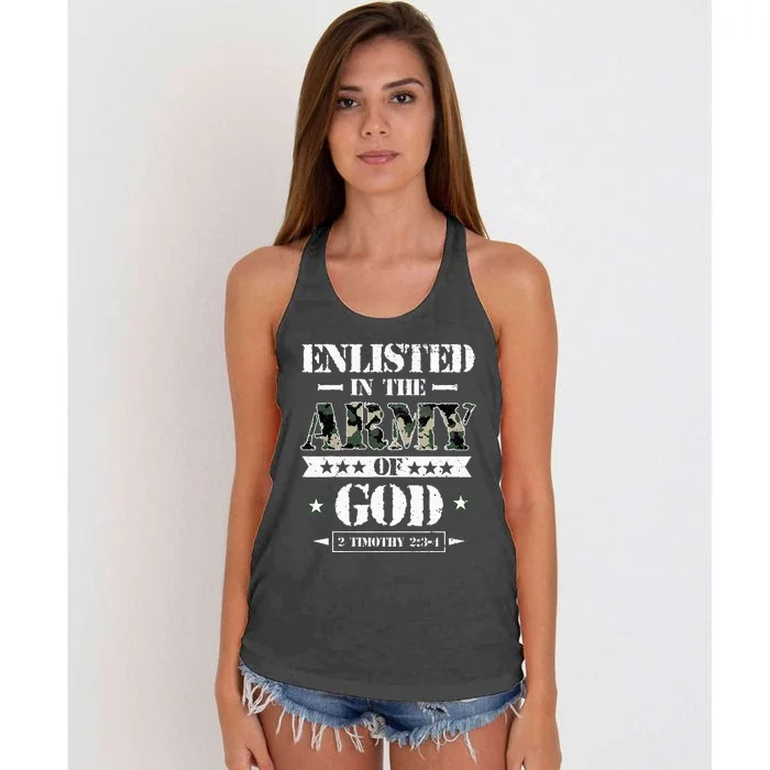 Christian gifts religious bible verse scriptures God's Army Women's Knotted Racerback Tank