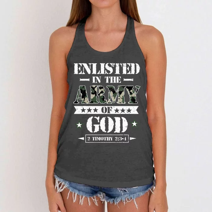 Christian gifts religious bible verse scriptures God's Army Women's Knotted Racerback Tank