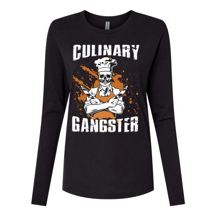 Culinary Gangster Restaurant Chef Gift Womens Cotton Relaxed Long Sleeve T-Shirt