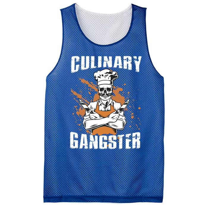 Culinary Gangster Restaurant Chef Gift Mesh Reversible Basketball Jersey Tank