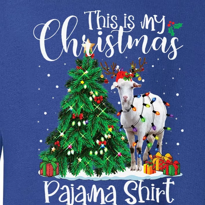 Christmas Goat Reindeer Funny Pajama Goat Lover Xmas Toddler Sweatshirt