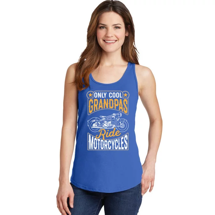 Cool Grandpas Ride Motorcycles Grandpa Biker Funny Gift Ladies Essential Tank