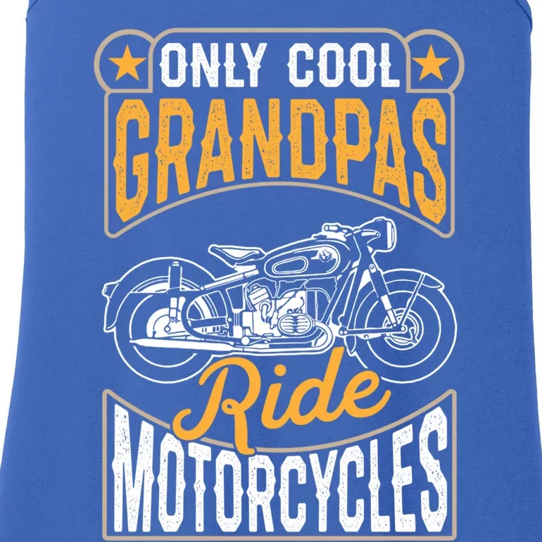 Cool Grandpas Ride Motorcycles Grandpa Biker Funny Gift Ladies Essential Tank