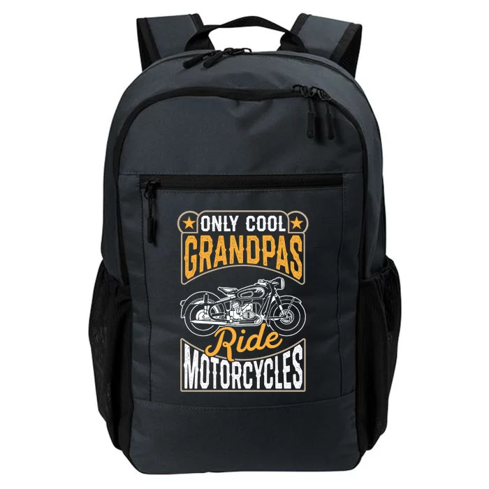 Cool Grandpas Ride Motorcycles Grandpa Biker Funny Gift Daily Commute Backpack