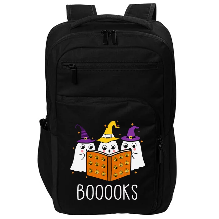 Cute Ghost Reading Library Books Halloween Teacher Impact Tech Backpack