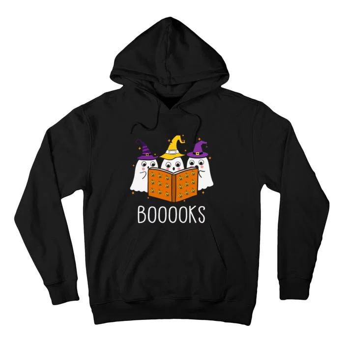 Cute Ghost Reading Library Books Halloween Teacher Tall Hoodie