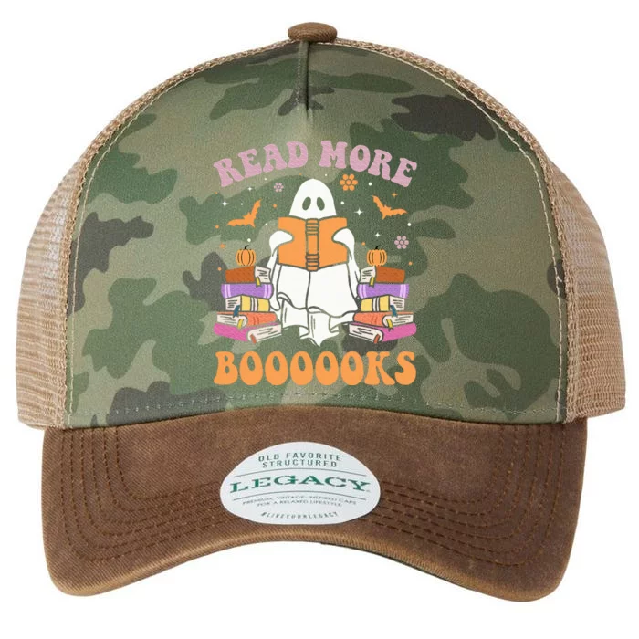 Cute Ghost Read More Books Funny Halloween Teacher Legacy Tie Dye Trucker Hat