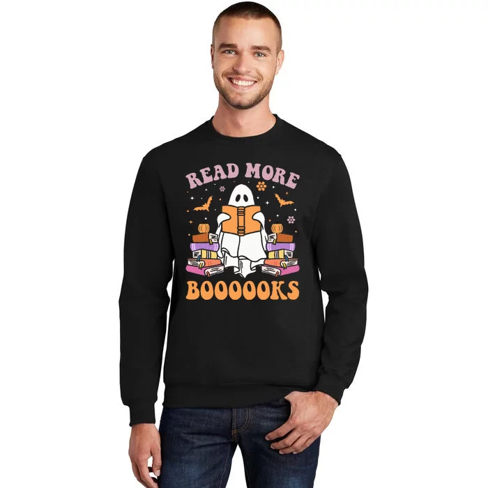 Cute Ghost Read More Books Funny Halloween Teacher Tall Sweatshirt