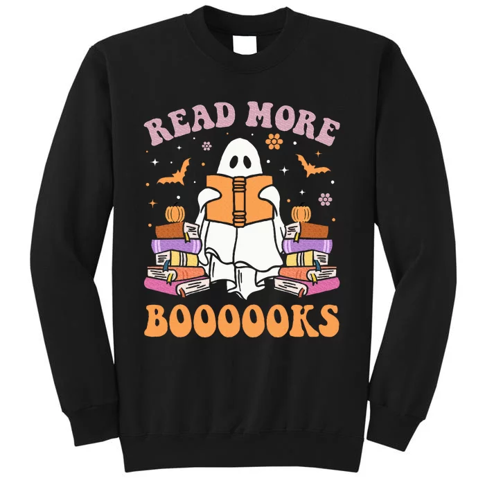 Cute Ghost Read More Books Funny Halloween Teacher Tall Sweatshirt