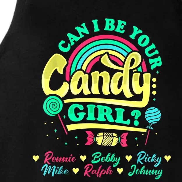 Candy Girl Ronnie Bobby Ricky Mike Ralph Johnny Ladies Tri-Blend Wicking Tank