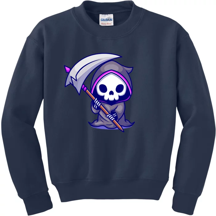 Cute Grim Reaper Kids Sweatshirt
