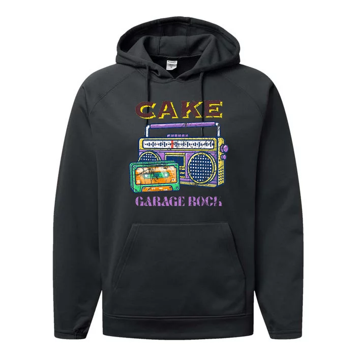 Cake Garage Rock Band Funny Performance Fleece Hoodie