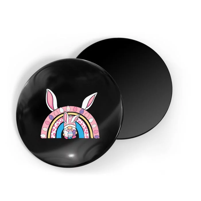 Cute Gnome Rainbow Bunny Ears Easter Day Gift Magnet