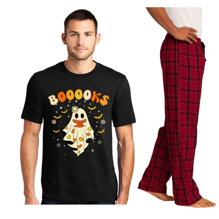 Cute Ghost Reading Library Books Halloween Pajama Set