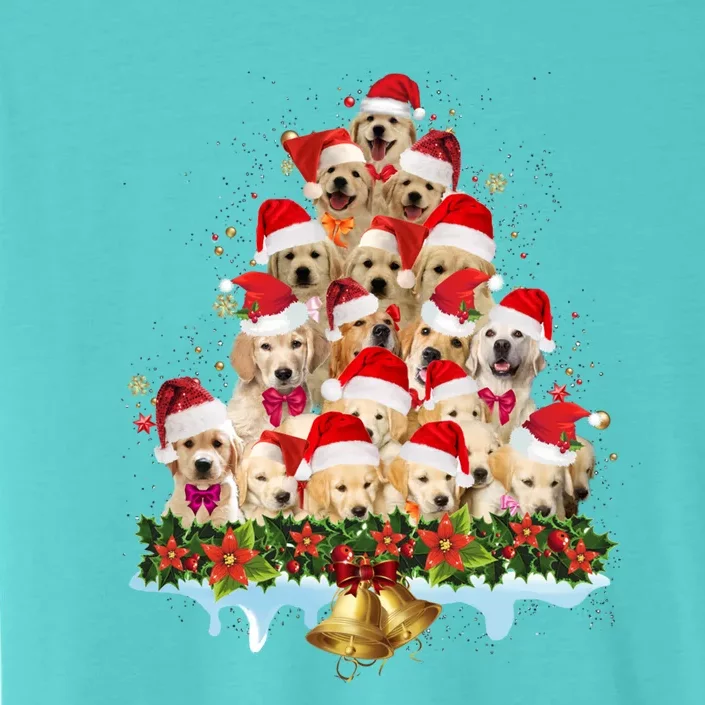 Christmas Golden Retriever Xmas Dog Santa Hat Pet Lovers Gift ChromaSoft Performance T-Shirt