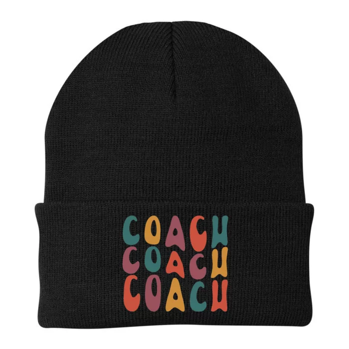 Coach Groovy Retro Colorful Design Coaching Knit Cap Winter Beanie