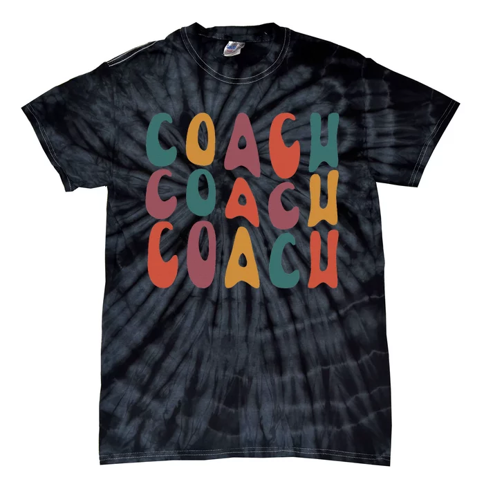 Coach Groovy Retro Colorful Design Coaching Tie-Dye T-Shirt