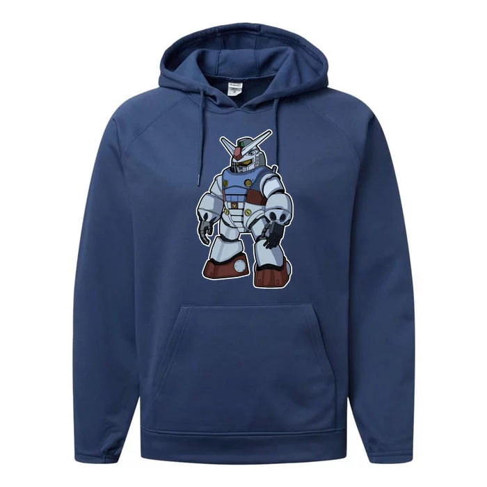 Cool Gundam Robot Performance Fleece Hoodie