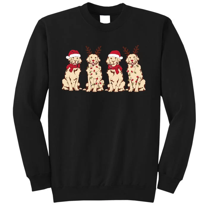 Christmas Golden Retriever Christmas light Sweatshirt