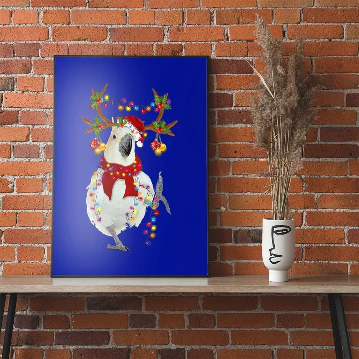 Cockatoo Gorgeous Reindeer Christmas Tree Light Xmas Cute Gift Poster