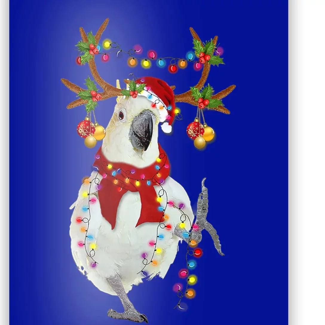 Cockatoo Gorgeous Reindeer Christmas Tree Light Xmas Cute Gift Poster