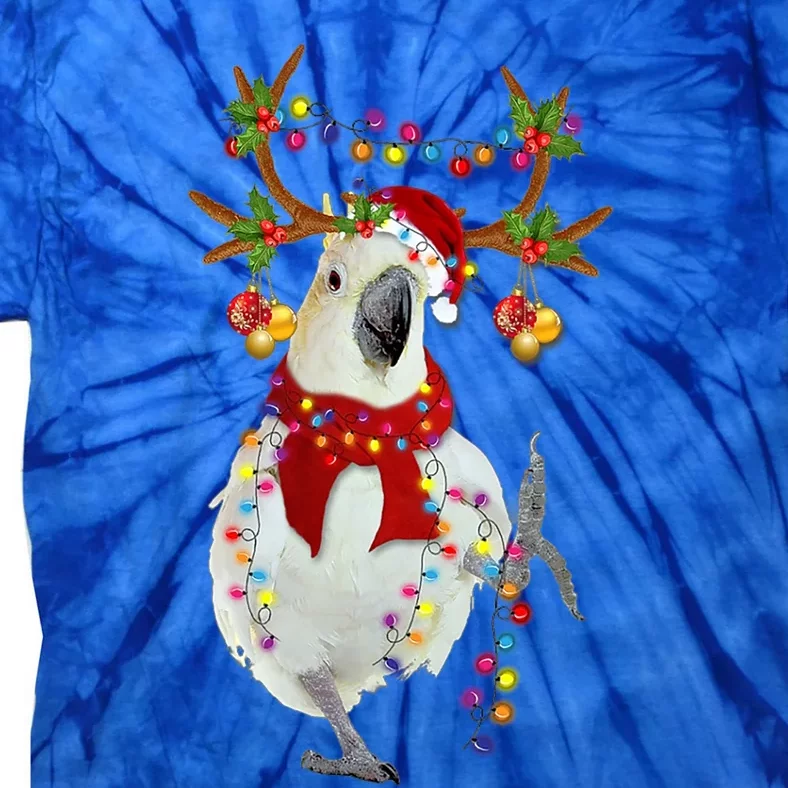 Cockatoo Gorgeous Reindeer Christmas Tree Light Xmas Cute Gift Tie-Dye T-Shirt