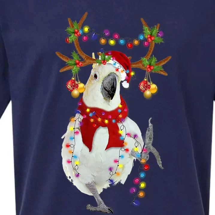 Cockatoo Gorgeous Reindeer Christmas Tree Light Xmas Cute Gift Sueded Cloud Jersey T-Shirt