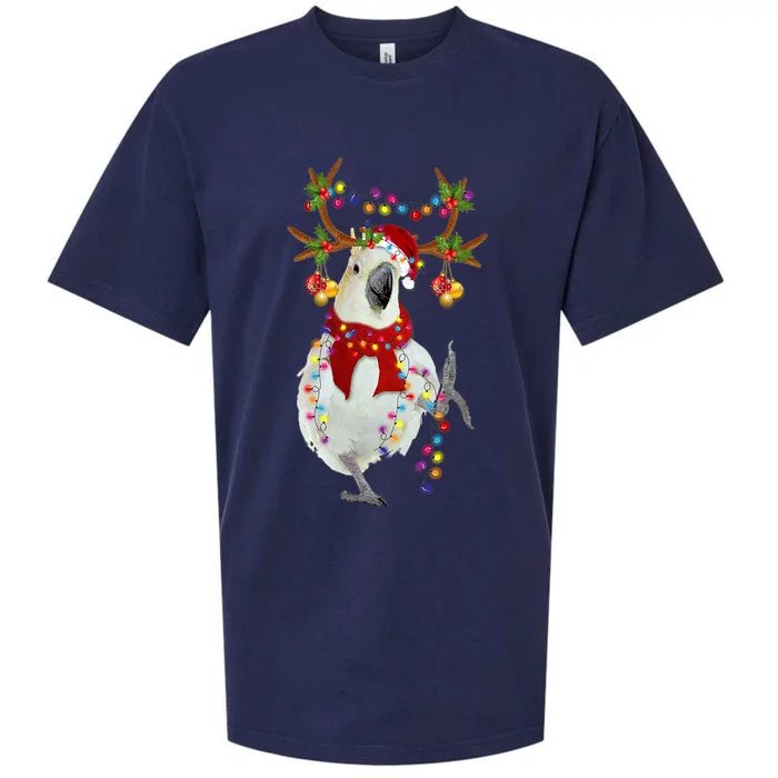 Cockatoo Gorgeous Reindeer Christmas Tree Light Xmas Cute Gift Sueded Cloud Jersey T-Shirt