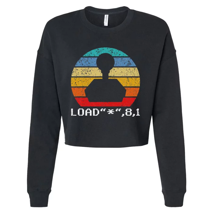 C64 Gaming Retro Gamer Cropped Pullover Crew