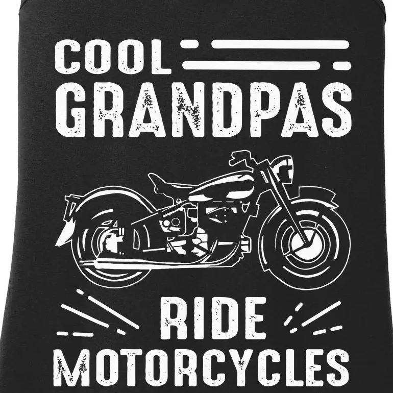 Cool Grandpas Ride MotorCycles Funny Grand Father Biker Ladies Essential Tank