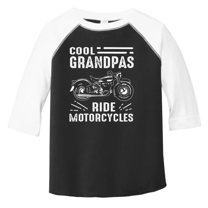 Cool Grandpas Ride MotorCycles Funny Grand Father Biker Toddler Fine Jersey T-Shirt