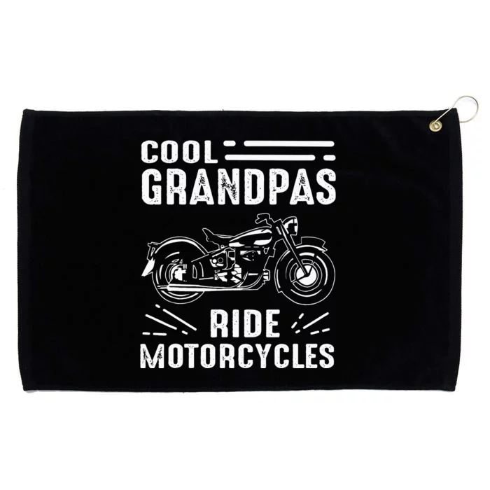 Cool Grandpas Ride MotorCycles Funny Grand Father Biker Grommeted Golf Towel