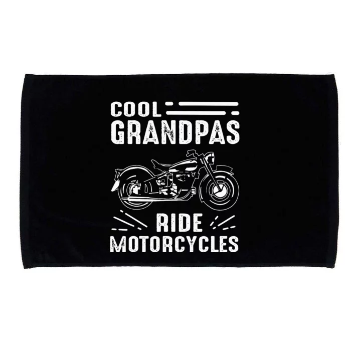 Cool Grandpas Ride MotorCycles Funny Grand Father Biker Microfiber Hand Towel