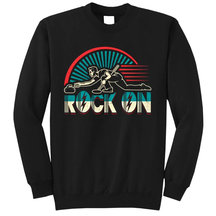 Curling Gift Rock On Winter Sports Bonspiel Tall Sweatshirt