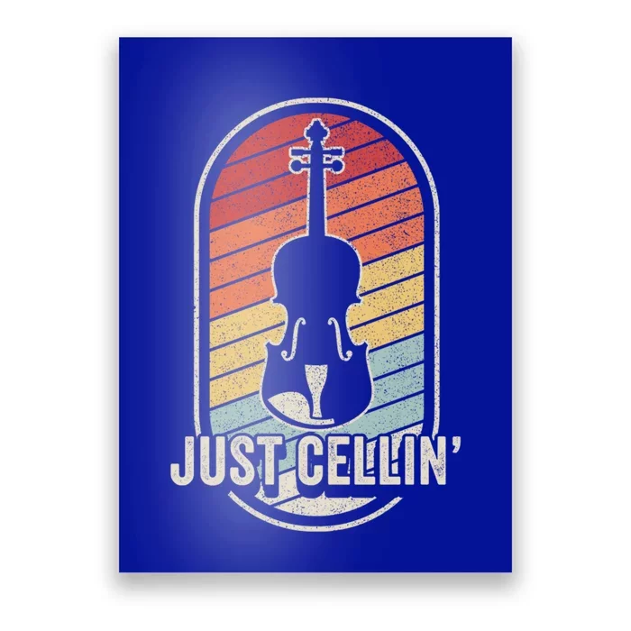 Cello Gift Retro Vintage Just Cellin Cello Lover Gift Poster