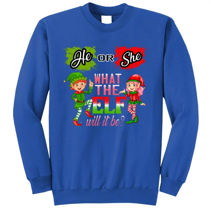 Christmas Gender Reveal He Or She What The Elf Will It Be Gift Sweatshirt