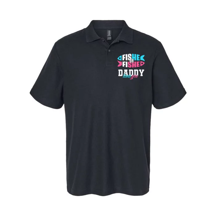 Cute Gender Reveal Ideas Fishe Or Fishe Daddy Loves You Fishing Softstyle Adult Sport Polo