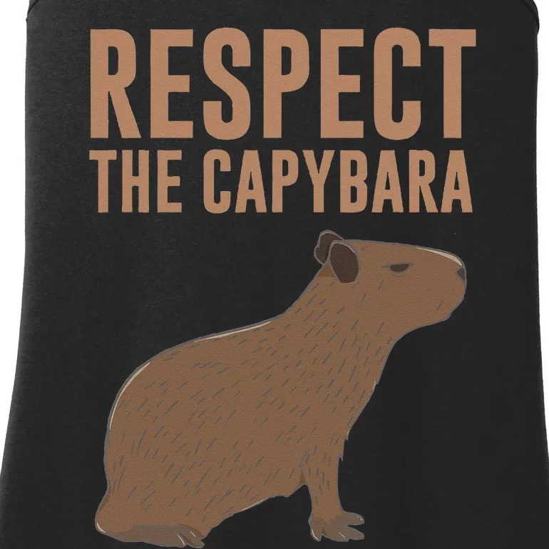 Capybara Gifts Respect The Capybara Cute Animal Ladies Essential Tank