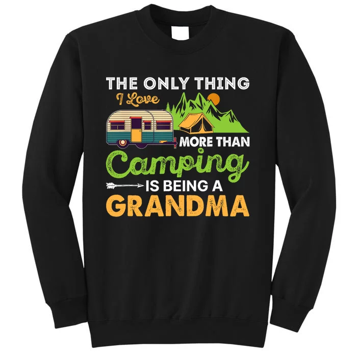 Camp Grandma Retro Vintage Outdoor Tee Wo's Camping Sweatshirt